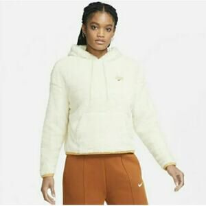 NIKE Sherpa Fleece Pullover Hoodie Size XS